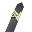 Louis Vuitton Black 30 mm Twist Belt 34 on Sale