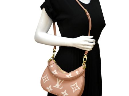 LOUIS VUITTON Bagatelle Monogram Empreinte Leather Shoulder Bag Rose Trianon Online now