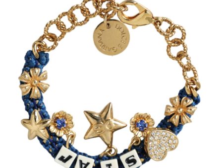 Dolce & Gabbana  Star Charm Bracelet for Women Blue SMY10299 Discount