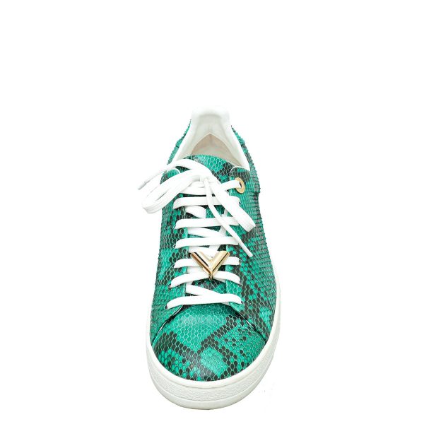 Louis Vuitton  Dubai Exclusive  Bicolor Python Frontrow Sneakers 37.5 For Cheap