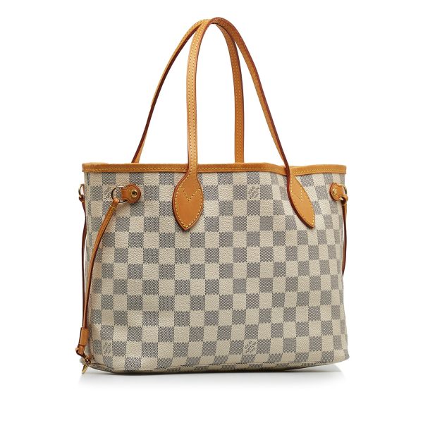 Gray Louis Vuitton Damier Azur Neverfull PM Tote Bag on Sale