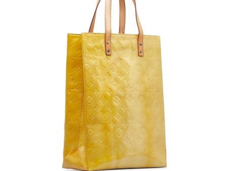 Gold Louis Vuitton Monogram Vernis Reade MM Tote Bag Online Sale