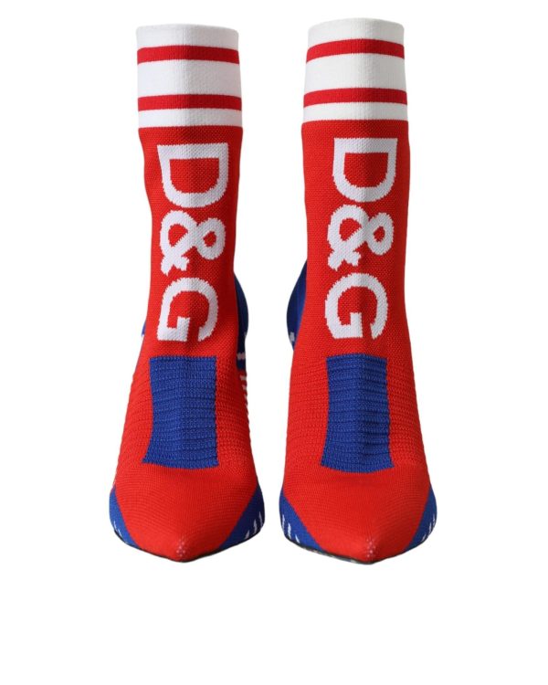 Dolce & Gabbana  DG Sock Boots Red Blue Fashion