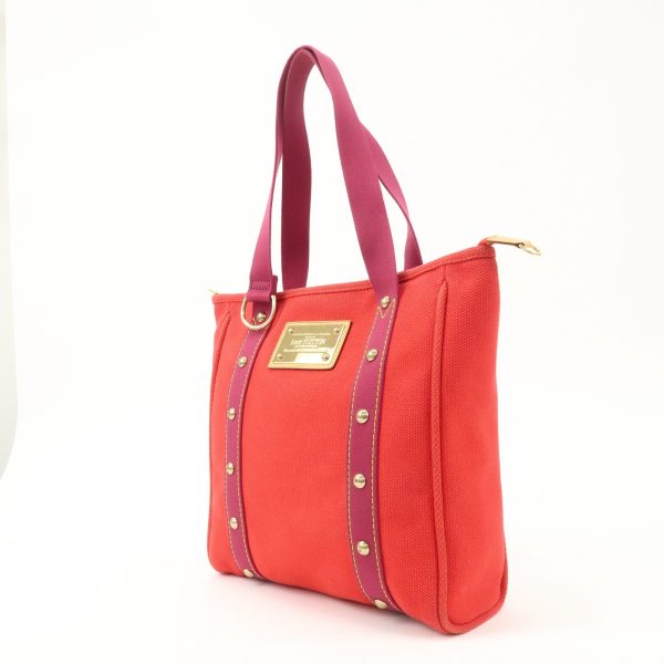 Louis Vuitton Antigua Cabas MM Tote Bag Hand Bag Rouge M40034 Discount