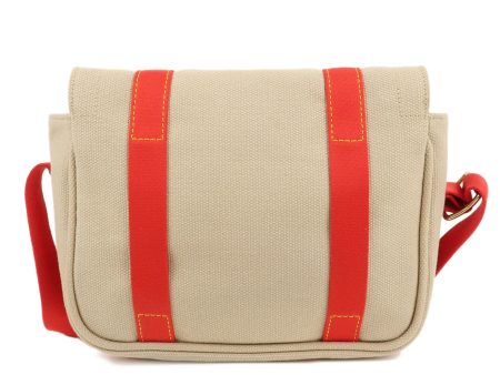 LOUIS VUITTON Antigua Buzas PM Shoulder Bag Beige Red M40041 For Sale