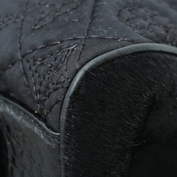 Louis Vuitton Black Satin Pony Alligator Linda Bag Online