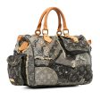 Gray Louis Vuitton Monogram Denim Patchwork Speedy 30 Boston Bag Online now