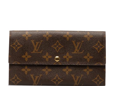 Brown Louis Vuitton Monogram Sarah Long Wallet Cheap