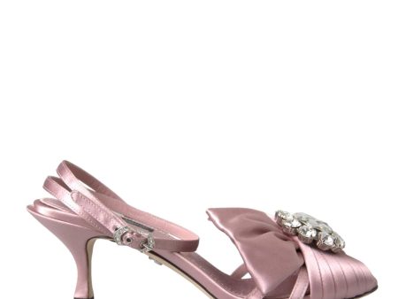 Dolce & Gabbana  Bow Slingback Sandal - Pink Cheap