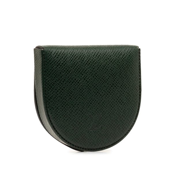 Green Louis Vuitton Taiga Porte Monnaie Cuvett Coin Pouch Supply