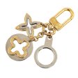 Gold Louis Vuitton Monogram Charm Key Chain Sale