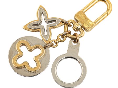 Gold Louis Vuitton Monogram Charm Key Chain Sale