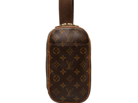 Brown Louis Vuitton Monogram Pochette Gange Crossbody Bag Sale