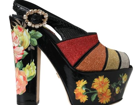 Dolce & Gabbana  Women s Floral Platform Sandals Discount