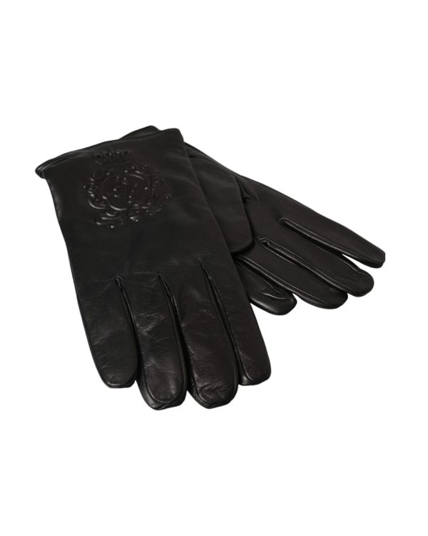 Dolce & Gabbana  Men s Leather Gloves Black Discount