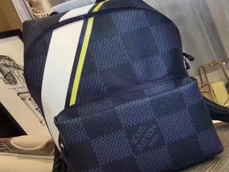 Louis Vuitton Apollo Backpack Damier Cobalt Canvas Yellow For Cheap