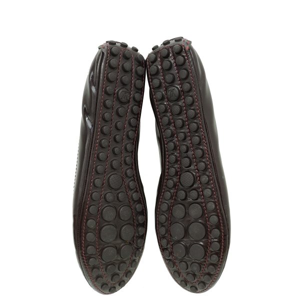 Louis Vuitton Amarante Oxford Ballerina Flats 41.5 For Sale