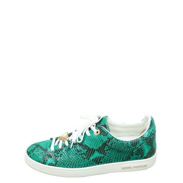 Louis Vuitton  Dubai Exclusive  Bicolor Python Frontrow Sneakers 37.5 For Cheap