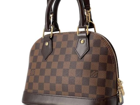 LOUIS VUITTON Alma Brown N41221 Damier Ebene Canvas Size BB Sale