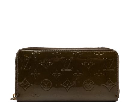 Brown Louis Vuitton Monogram Vernis Zippy Wallet For Discount