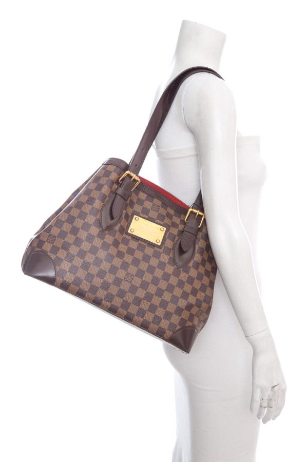 Louis Vuitton 2008 Brown Damier Ebene Hamstead Handbag Fashion