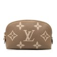 Brown Louis Vuitton Monogram Empreinte Giant Bicolor Cosmetic Pouch Supply