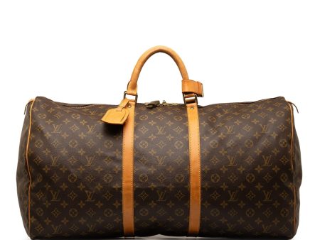 Brown Louis Vuitton Monogram Keepall 60 Travel Bag Fashion