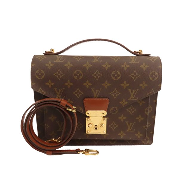 Brown Louis Vuitton Monogram Monceau 28 Satchel For Discount