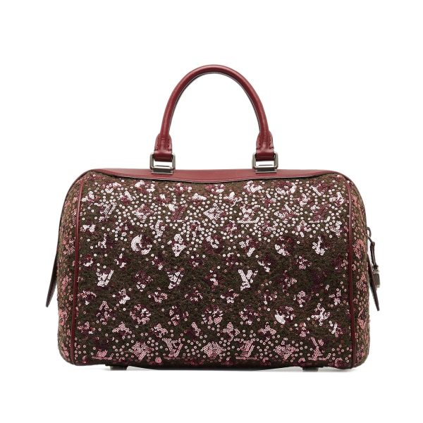 Burgundy Louis Vuitton Monogram Sunshine Express Speedy 30 Boston Bag Online now