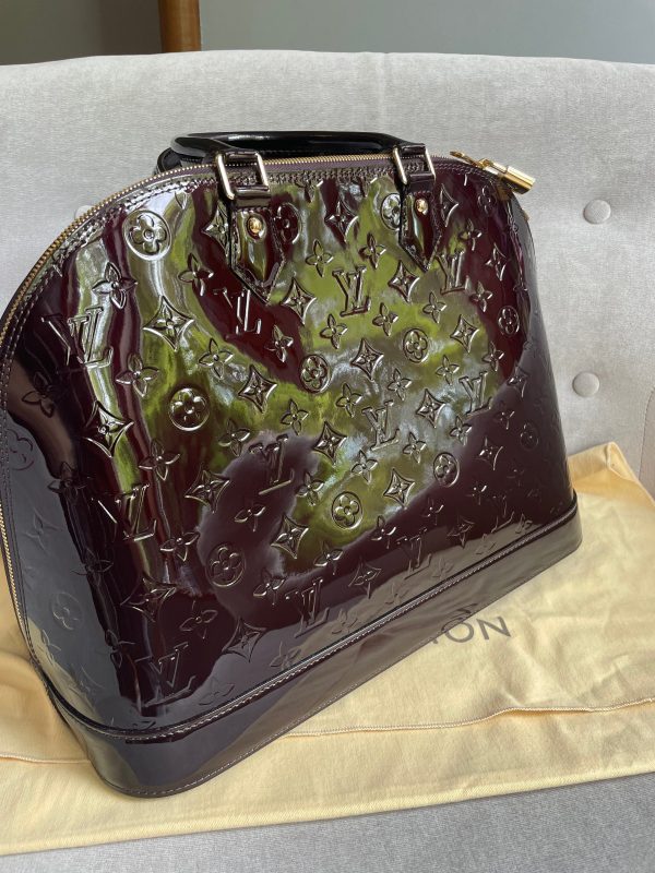 Louis Vuitton Alma Amarante Monogram Vernis Hot on Sale