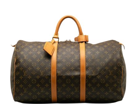 Brown Louis Vuitton Monogram Keepall 50 Travel Bag For Discount