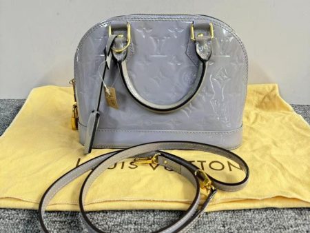 Louis Vuitton Alma BB Gray Patent Leather Two-Way Bag For Cheap