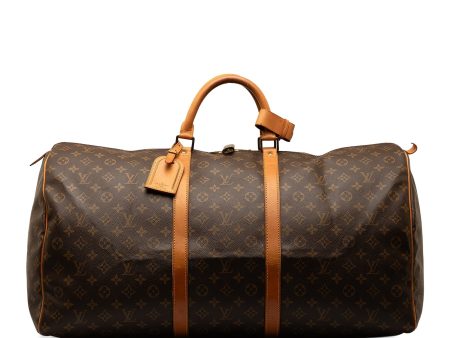 Brown Louis Vuitton Monogram Keepall 60 Travel Bag Online Hot Sale