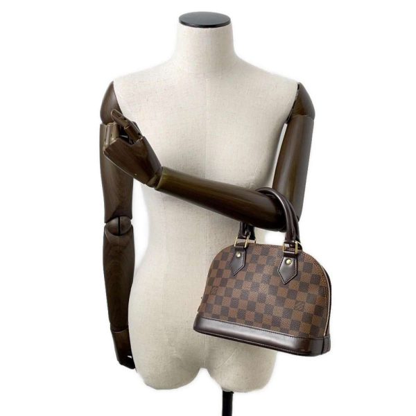 LOUIS VUITTON Alma Brown N41221 Damier Ebene Canvas Size BB Sale