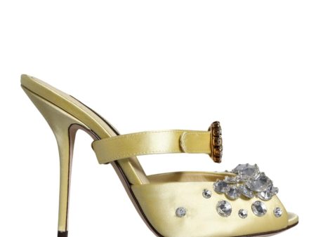 Dolce & Gabbana  Crystal Mules - Yellow Online