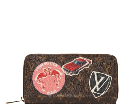 Brown Louis Vuitton Monogram World Tour Zippy Long Wallet For Sale