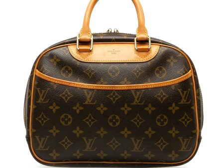 Brown Louis Vuitton Monogram Trouville Handbag For Sale