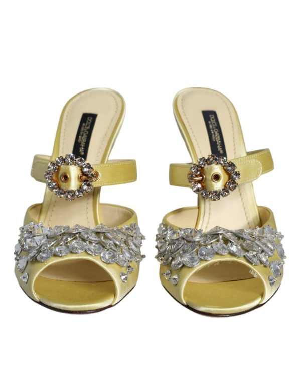 Dolce & Gabbana  Crystal Mules - Yellow Online