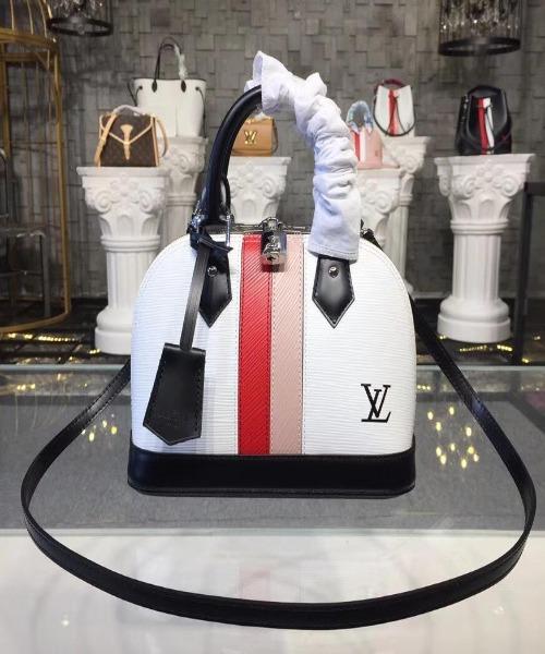 Louis Vuitton Alma BB Epi Leather Two-Tone White Supply