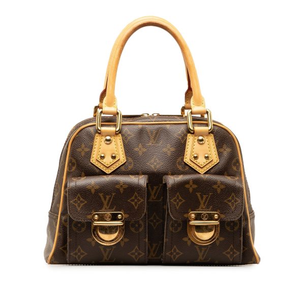 Brown Louis Vuitton Monogram Manhattan PM Handbag Hot on Sale