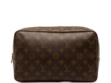 Brown Louis Vuitton Monogram Trousse Toilette 28 Pouch Online now