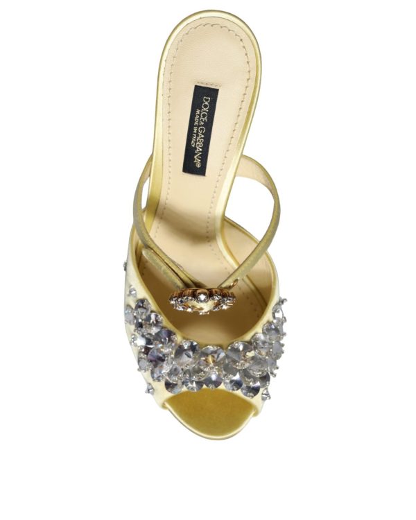 Dolce & Gabbana  Crystal Mules - Yellow Online