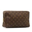 Brown Louis Vuitton Monogram Trousse Toilette 28 Clutch Bag Cheap