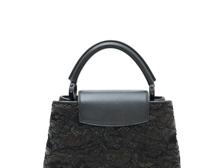 Louis Vuitton All Black Romantic Lace Capucines BB Bag Online Hot Sale