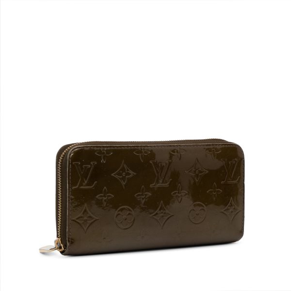 Brown Louis Vuitton Monogram Vernis Zippy Wallet For Discount