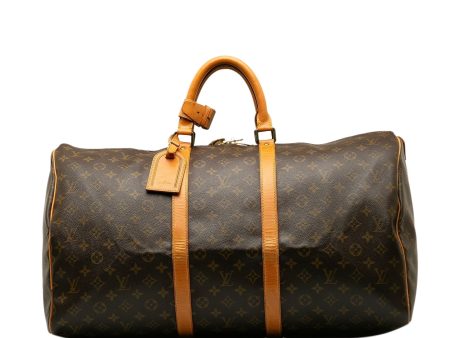 Brown Louis Vuitton Monogram Keepall 55 Travel Bag Online Sale