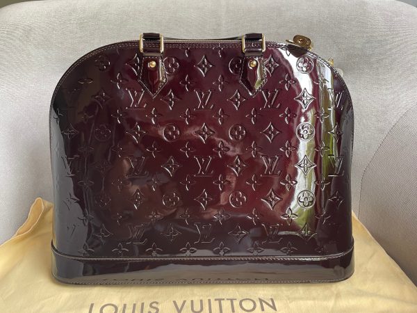 Louis Vuitton Alma Amarante Monogram Vernis Hot on Sale