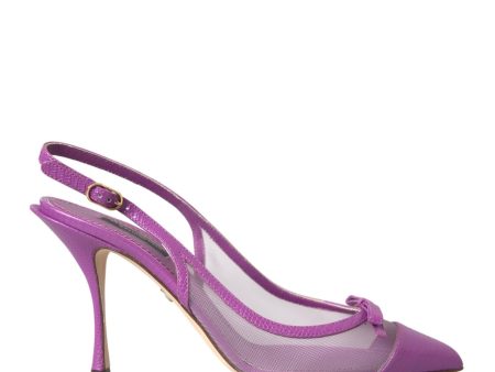 Dolce & Gabbana  Miss Sicily Slingback Pumps in Purple Online