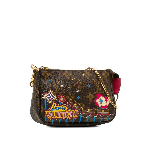 Brown Louis Vuitton Monogram Vivienne Christmas Print Mini Pochette Accessoires Shoulder Bag Online now