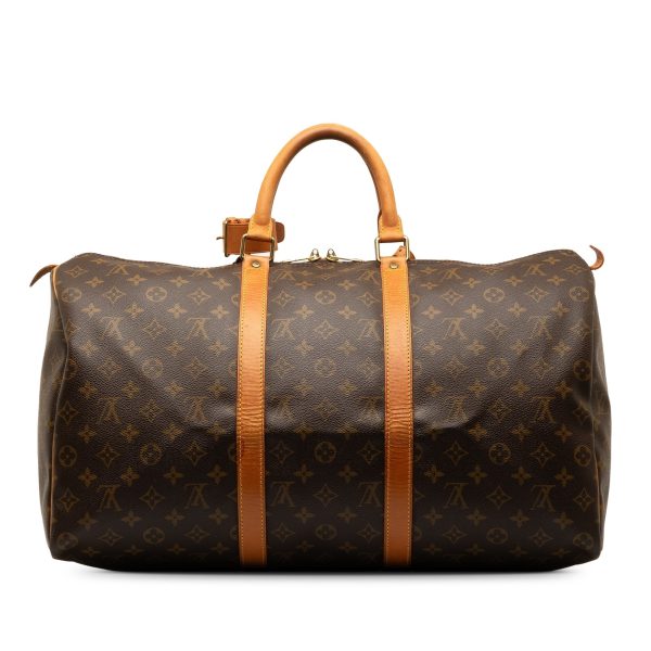 Brown Louis Vuitton Monogram Keepall 50 Travel Bag For Discount